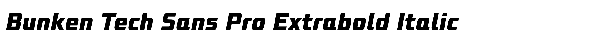 Bunken Tech Sans Pro Extrabold Italic image